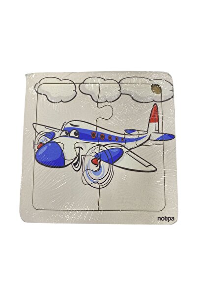 tüftürük Educational and Learning Wooden 4-Piece 13 X 13 Colorful Vehicles Co...