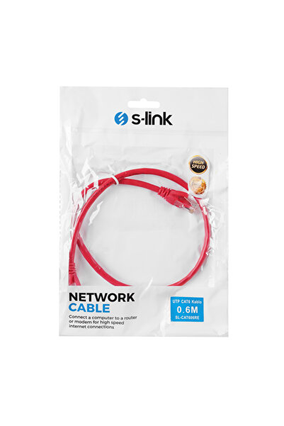 BulutRetail S-Link Sl-Cat606Re Cat6 Patch 60cm Cable (Red)