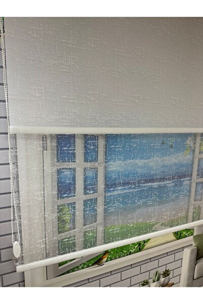 İREMKARAHOME Çift Mekanizmalı Tül Ve Stor Perde - Model 10