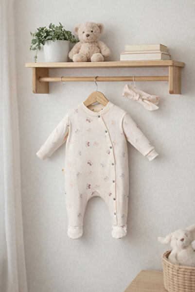 moukou 100% Organic Cotton Baby Romper and Bandana - Comfortable and Soft