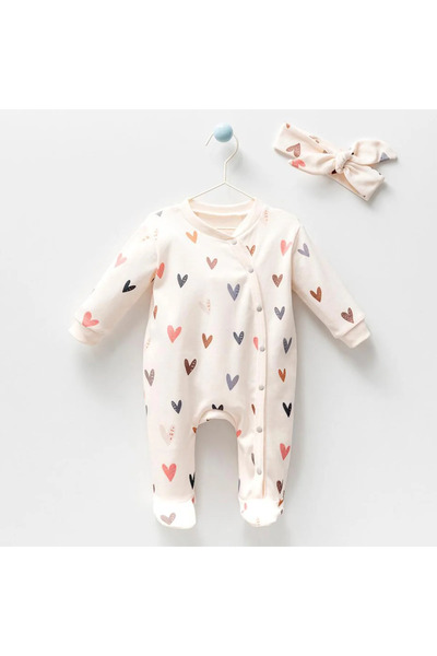 moukou 100% Organic Cotton Baby Romper and Bandana - Comfortable and Soft