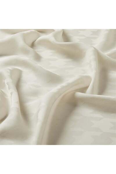 ipekevi Σάλι μονόγραμμα με μοτίβο λοστού - Κρέμα