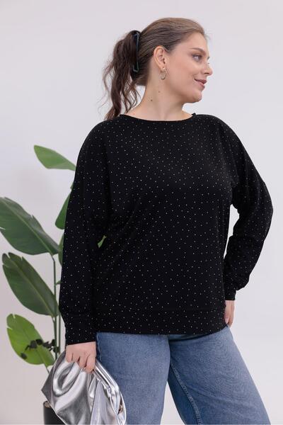Siyezen Plus Size Stone Basic Sweatshirt