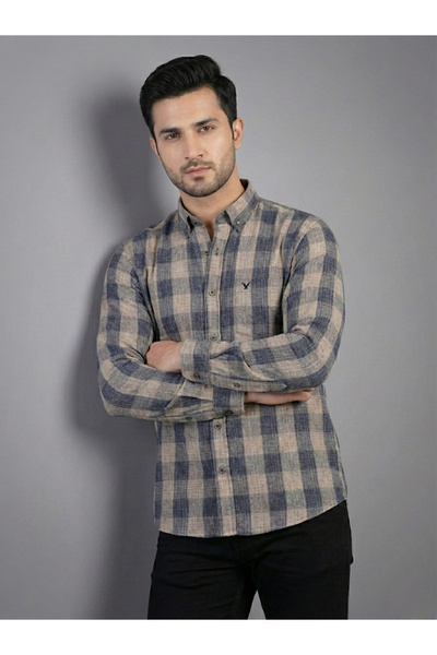 dcn giyim 1985 Men's Classic Fit Cotton Shirt-1073