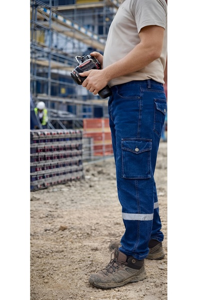 Özpak Lacivert Siyah Kot Pantolon İş Pantolonu Likralı Körüklü