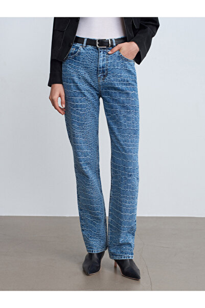 Dilvin 72095 100% Cotton Straight Jean-Blue