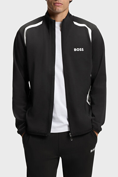 BOSS Logolu Regular Fit Dik Yaka Fermuarlı Sweat Erkek SWEAT 50554402 001