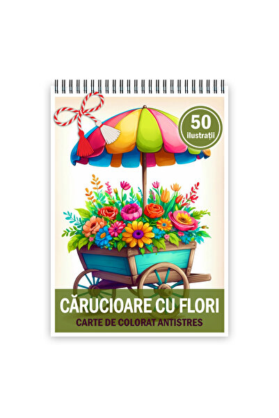 Legendary Gifts Martisor de colorat, format A5, cu spira metalica, model: Car...