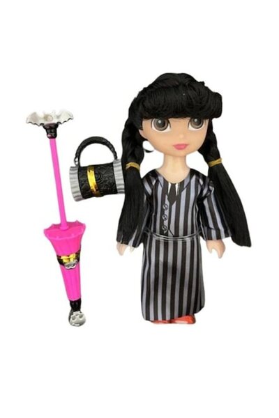 OEM Păpușă mini Wednesday cu accesorii, 15 cm