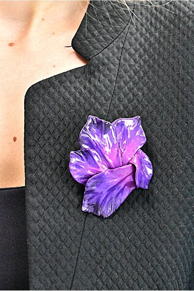 NARRU Broșă Iris lucrata manual