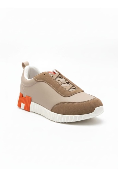 asyagiyimavm25 Bej & Taba Detaylı Turuncu Renk Geçişli Modern Sneaker