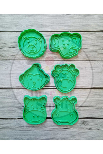 Bi'şeyler Sepeti قالب بسكويت على شكل حيوانات الغابة - قاطع بسكويت على شكل حيو...