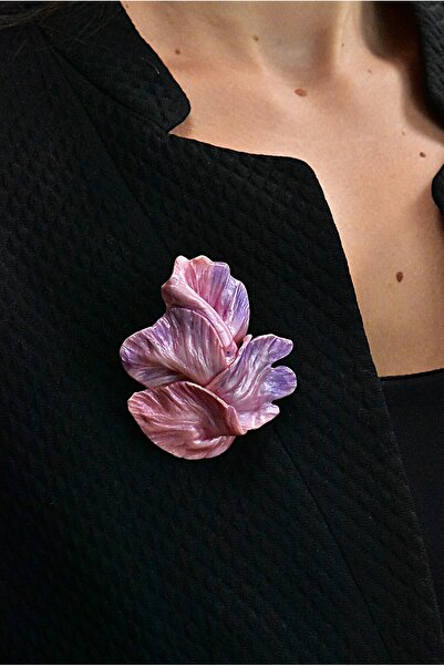 NARRU Broșă Iris lucrata manual