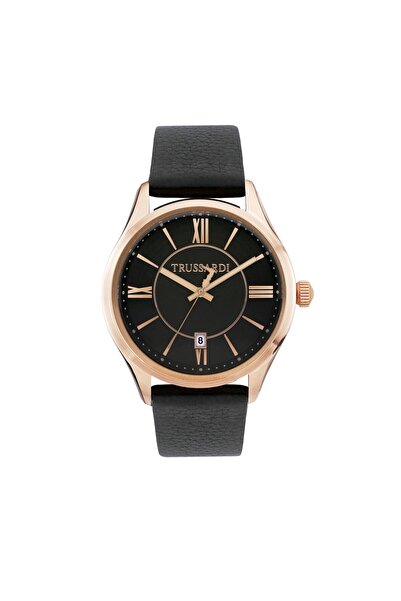 Trussardi T-First R2451112001 watch, Rose Gold stainless steel case, 42mm, bl...