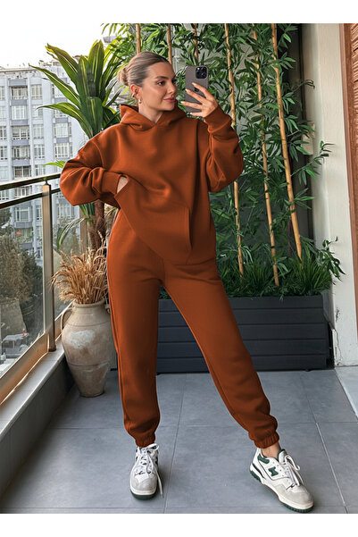 YAKAMEL Women's Thick Comfort Sweatshirt High Waist Tracksuit Set