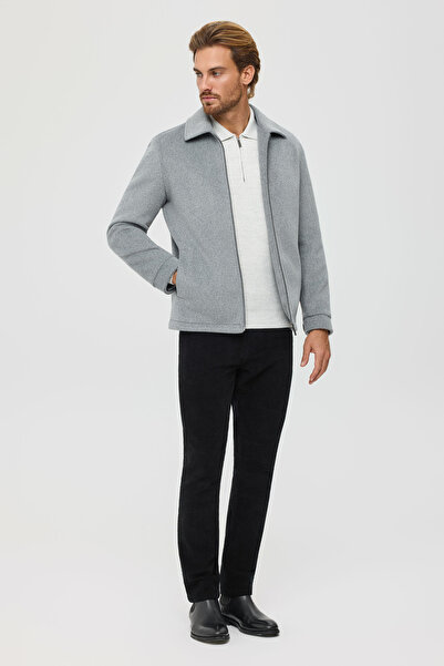 ACTUAL Erkek Slim Fit Premium Kaşe Mont 6067