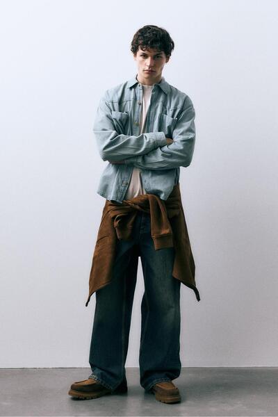 Pull & Bear Kovboy çizgili gömlek