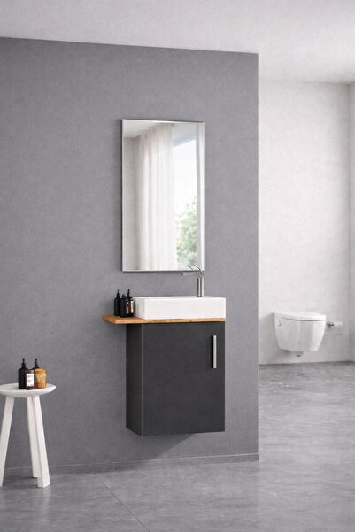 Gold Ban-yom NICCI 60 ANTRASİT MDF Banyo Mobilyası Seti