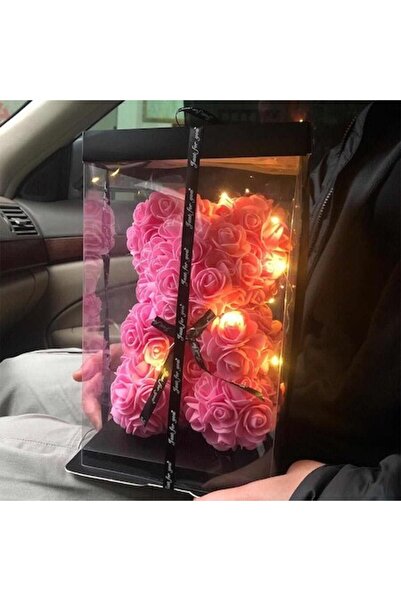 Urban Trends Pink Floral Bear