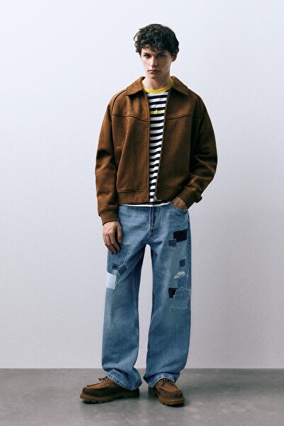 Pull & Bear Patchwork baggy jean