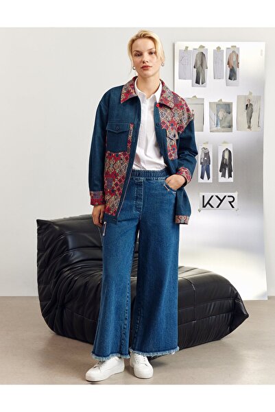 Kayra Pantaloni din denim Marine Fit cu detalii accesorii 79014