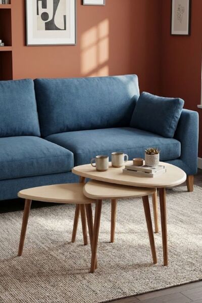 Ceramical ZG6 Zigon Sehpa, MDF, Orta Sehpa, C Sehpa - Akçaağaç