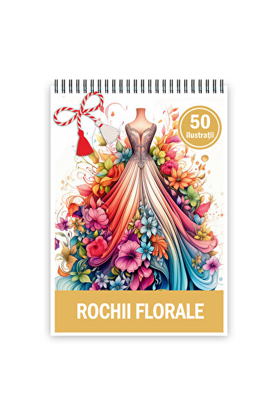 Legendary Gifts Coloring book, A5 format, with metal spiral, model: Floral Dr...