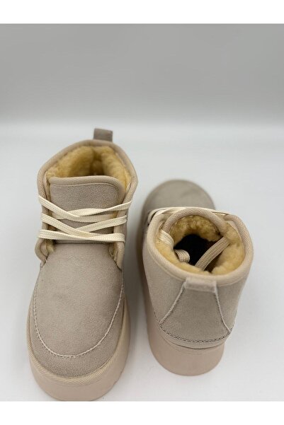 adelix Kadın Kürklü Kışlık Bot – Süet Görünümlü, Sıcak Tabanlı, Günlük Kullan...