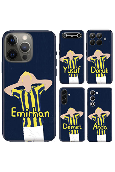 Reeder S19 S71 S23 Max Pro S Edge Zoom Kılıf İsim Yazılı Silikon Sarı-Laciver...