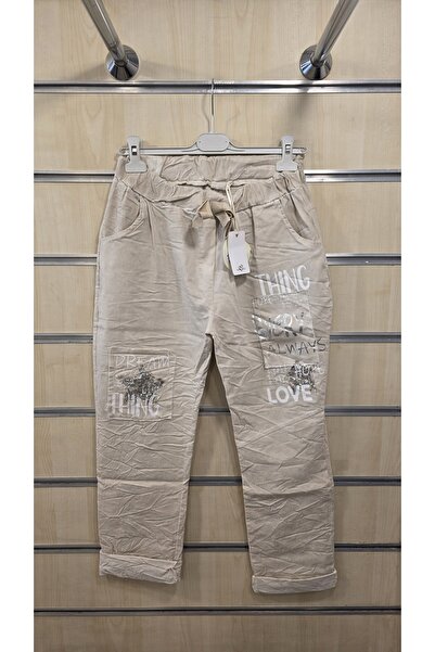 Park Moda Italian Pants Sequin Letter Pattern