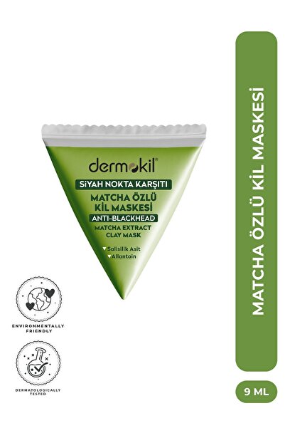 Dermokil Siyah Nokta Karşıtı Matcha Özlü Kil Maskesi 9 ml