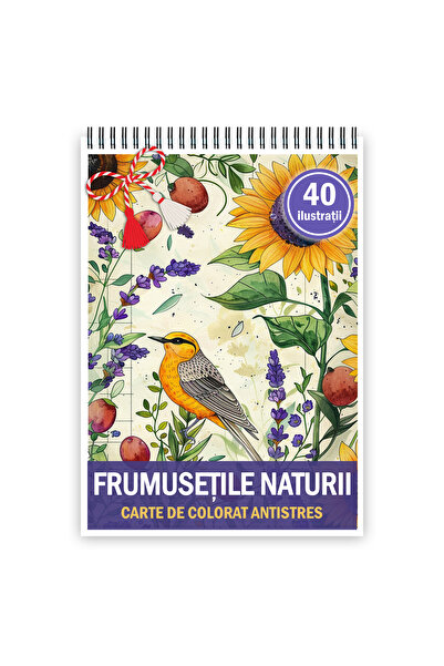 Legendary Gifts Martisor de colorat, format A5, cu spira metalica, model: Fru...