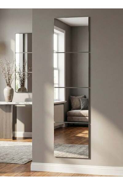 Taimi مجموعة مرايا حائط كاملة الطول 25×25 سم، 4 قطع - مرآة مكياج ذاتية اللصق ...