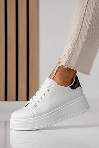 Zaira Γυναικεία λευκά πάνινα παπούτσια από οικολογικό δέρμα Celin #24062 - 40
