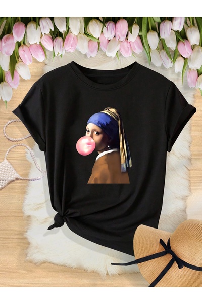 uyguntarz Tricou unisex cu imprimeu Mona Lisa