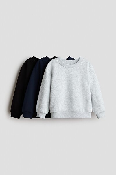 H&M 3'lü İçi Tüylü Sweatshirt