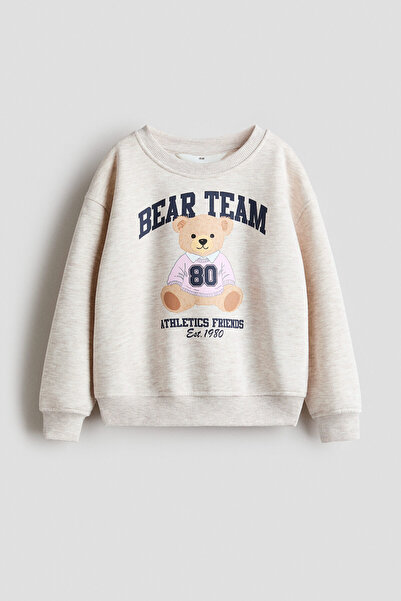 H&M Motif Detaylı Sweatshirt