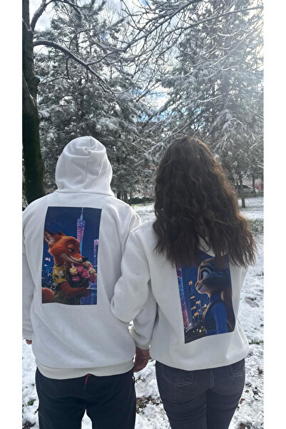 MODA February 14 Valentine's Day Gift Couple Combination Ecru Sweatshirt