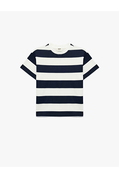 Koton Cotton Short Sleeve Crew Neck Stripe T-Shirt