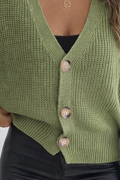 modi Women’s Long Sleeve Button Detail Knit Blouse