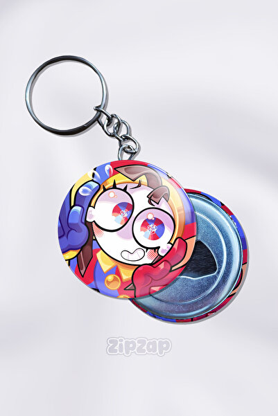 ZipZap سلسلة مفاتيح تزيينية من أنمي السيرك الرقمي المذهل TACD Pomni (قطعة واحدة)