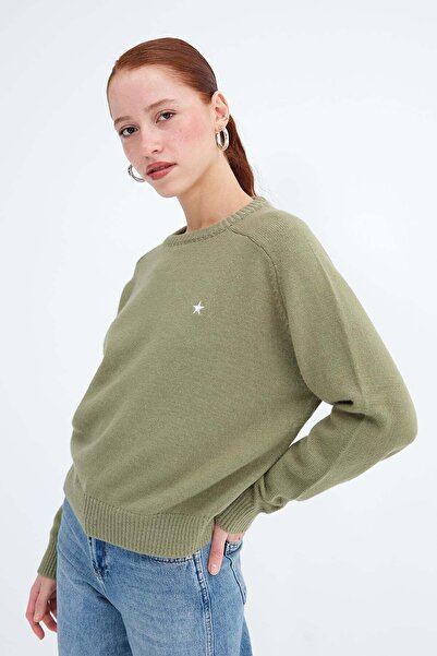 Addax Трикотажний светр з вишивкою зірками K3418-D4