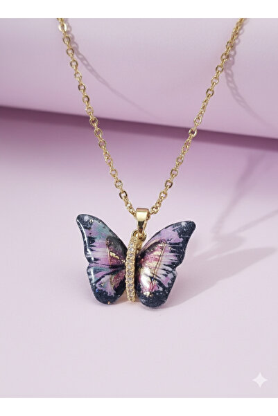 Niormiagifts steel butterfly necklace