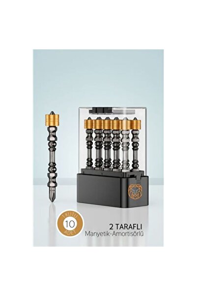 ModaCar 10 lu Çift Taraflı Manyetik Amortisörlü Yıldız Çelik Vidalama Uç Seti...