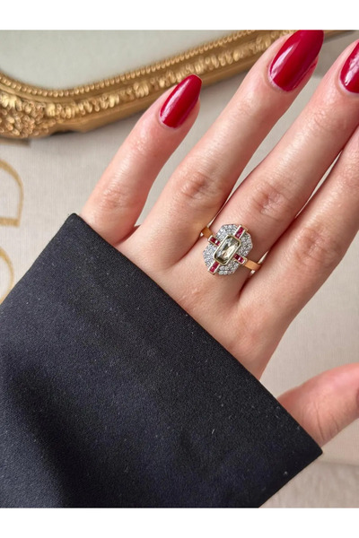 LEROSY CO. Sapphire Sparkle Gold Ring