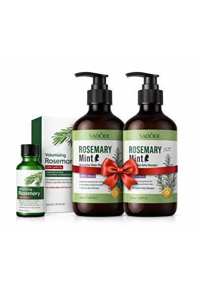 SADOER Rozmarin Menta Set de Scalp – Șampon + Balsam + Ulei