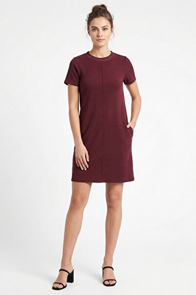 WAS Corded Fabric Dress with Front Seam Detail