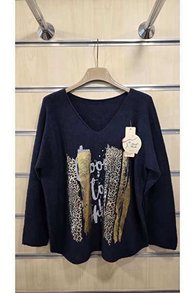 Park Moda Gilded Leopard Pattern Sweater