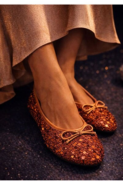 WOSSE SİMLİ ÜZERİ KURDELELİ KADIN GÜNLÜK RAHAT TABAN BABET