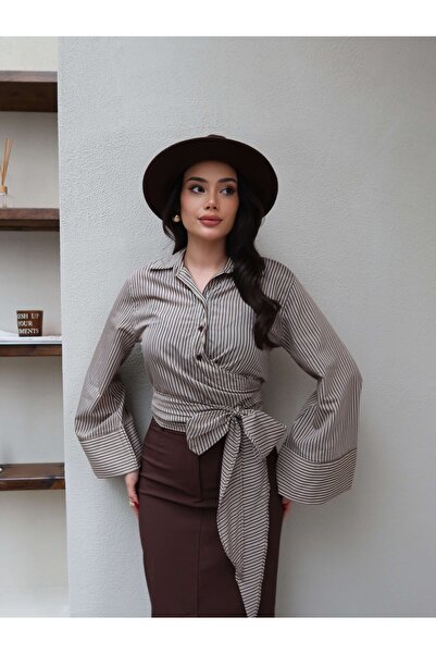 ESRAHELVACI Striped Side Tie Shirt